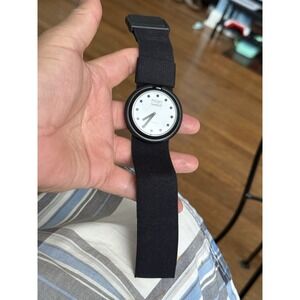1987 Mega Rare POP Swatch Watch Black And White Black‎ Needs Battery
